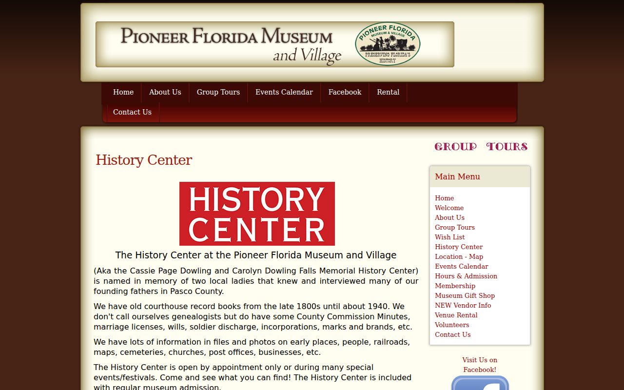Pasco County previous residents historic courthouse record books