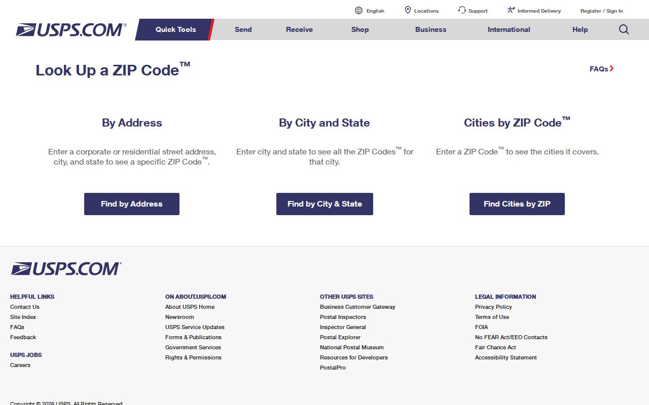 Official USPS ZIP Code Lookup for verifying a Pasco County street address